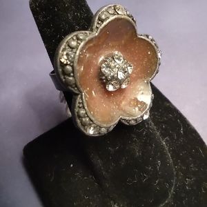 Super Adorable Floral Bling Ring 💍 Adjustable